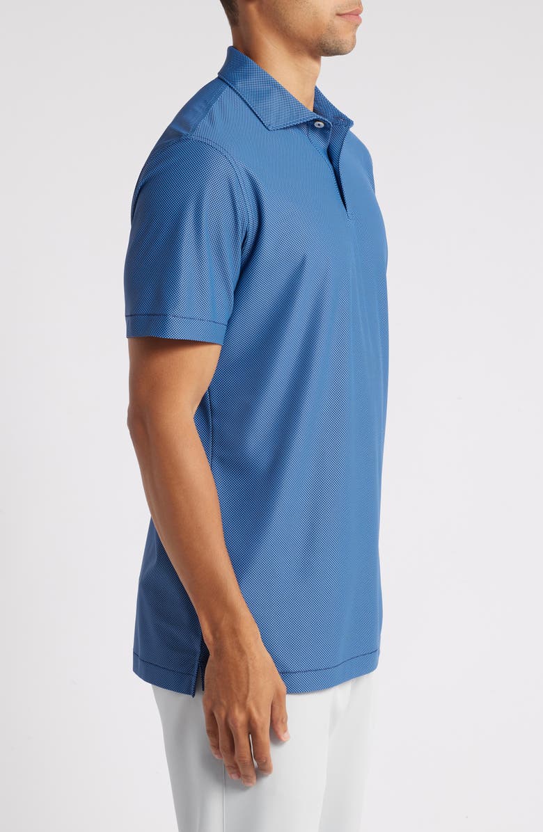 Peter Millar Checkers Microprint Performance Knit Polo, Alternate, color,