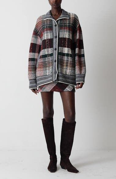 Missoni Oversize Check Wool Blend Cardigan | Nordstrom