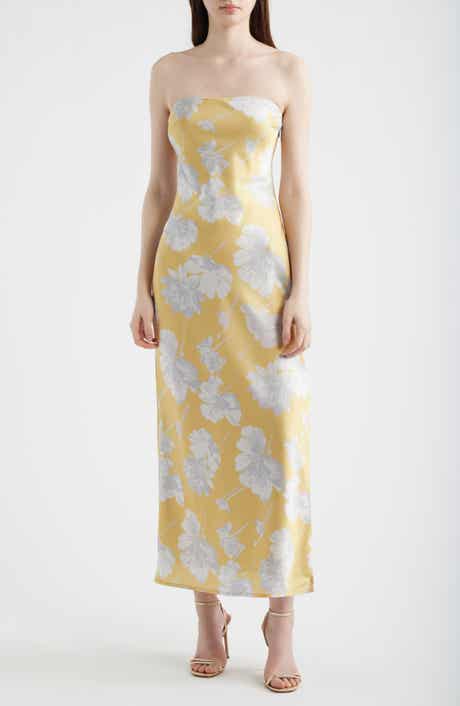 Whitney Strapless Satin Cocktail Dress
