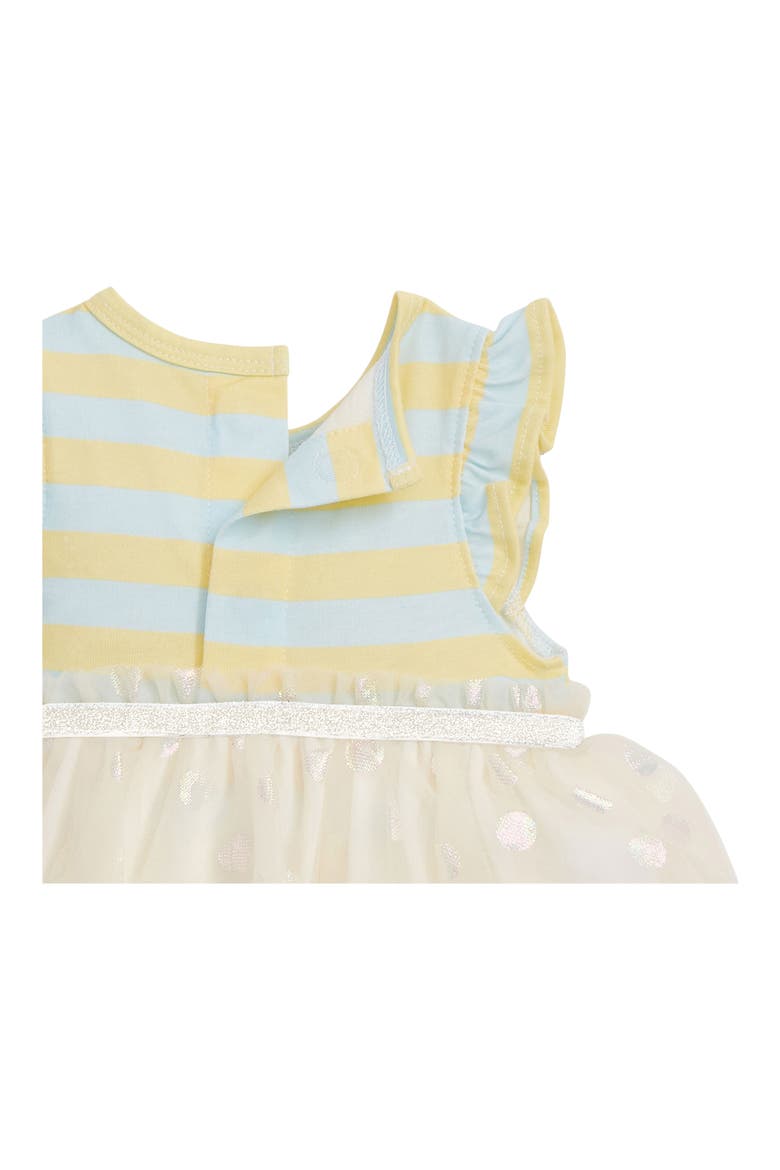 Lemon Cream Strap Flutter Sleeve Dress, Alternate, color, WHITE