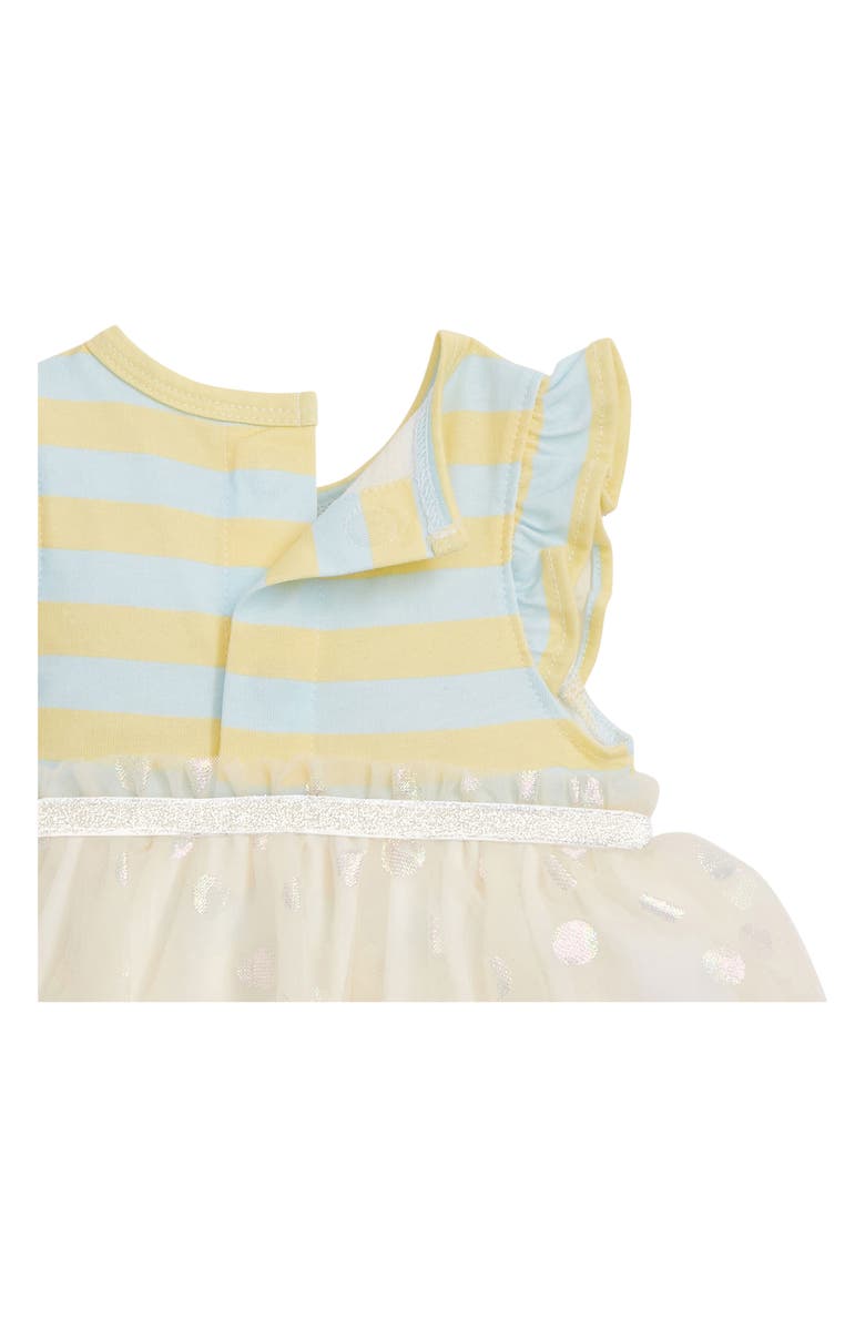 Magnetic Me Lemon Cream Strap Flutter Sleeve Dress, Alternate, color, 