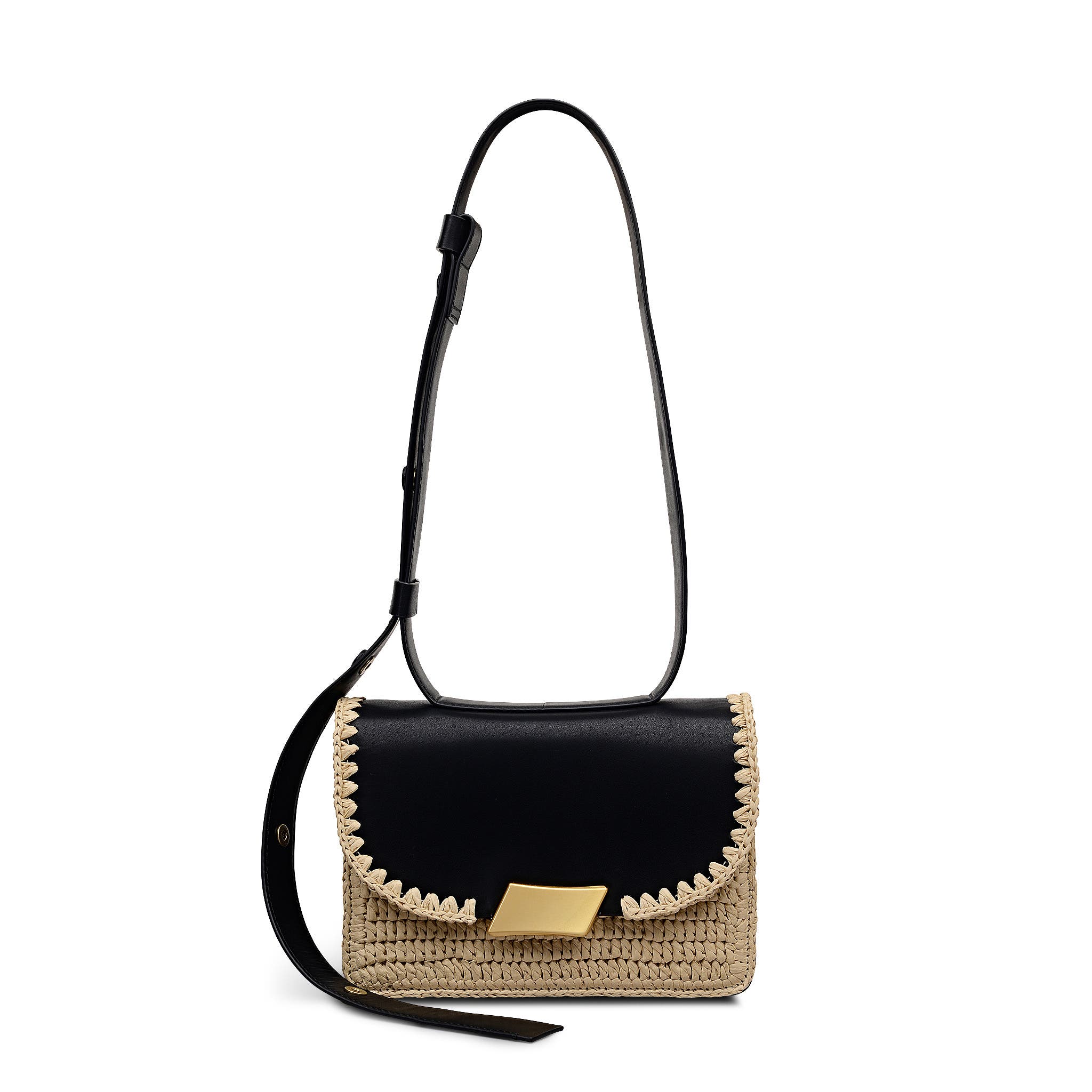 Radley The Belsize - Raffia Small Flapover Crossbody Bag, Main, color, Natural