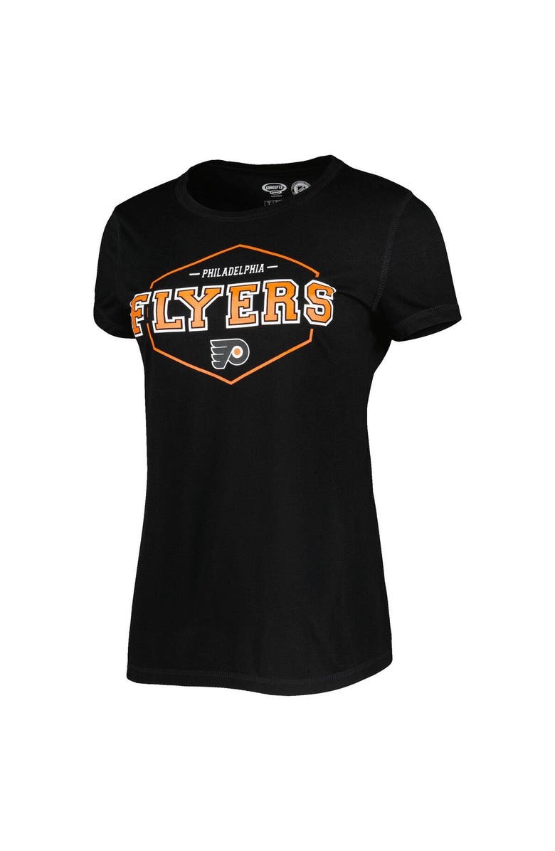CONCEPTS SPORT Women's Concepts Sport Black/Orange Philadelphia Flyers Badge T-Shirt & Pants Sleep Set, Alternate, color, 