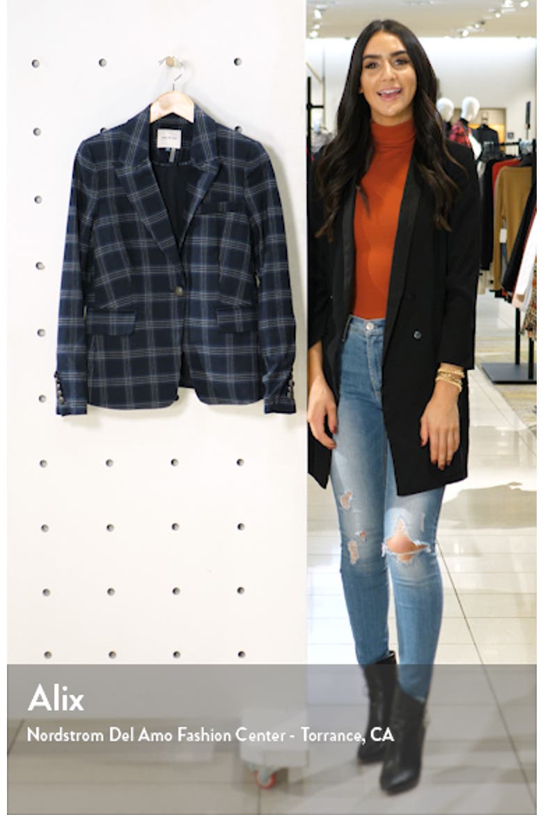 Plaid One Button Blazer video