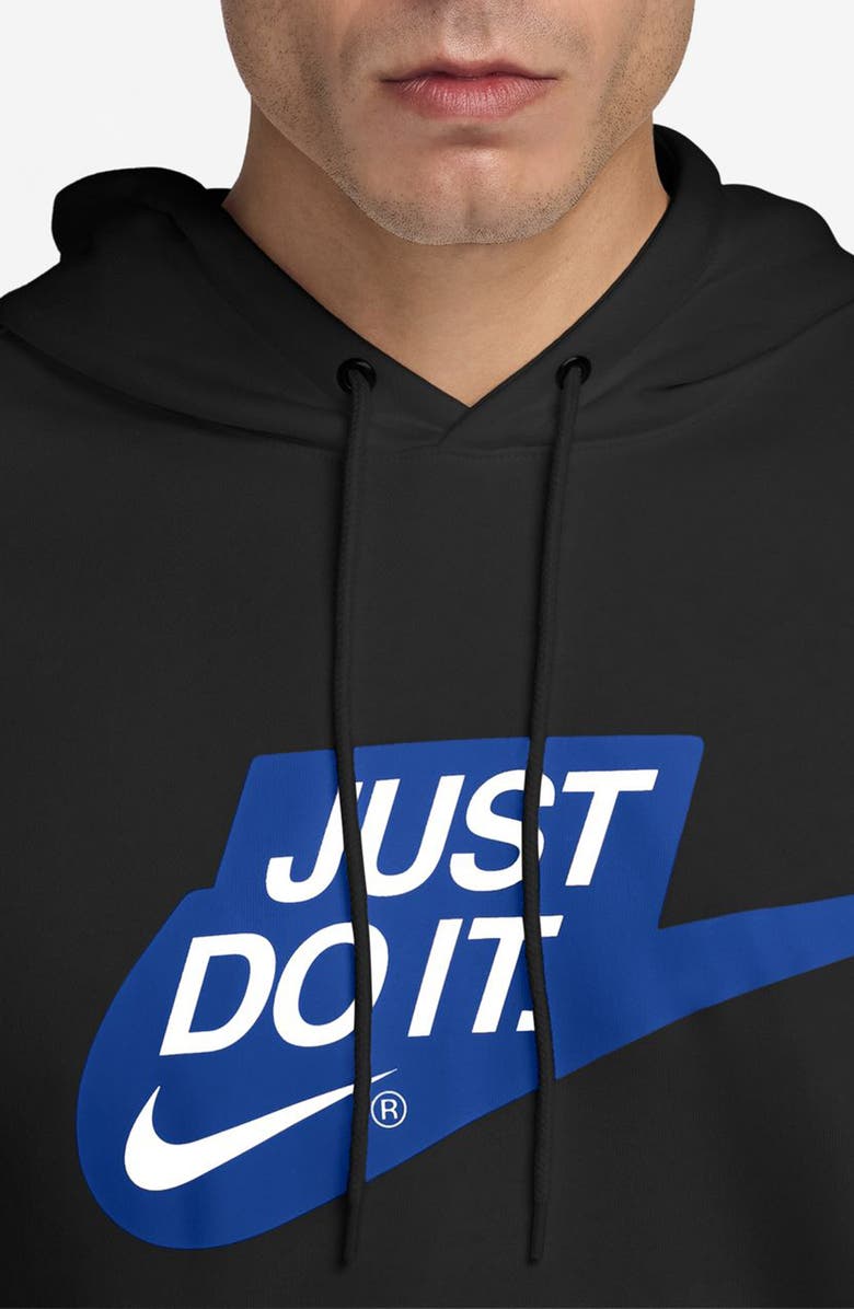 Nike Sportswear Club Fleece Hoodie, Alternate, color, Black/ White