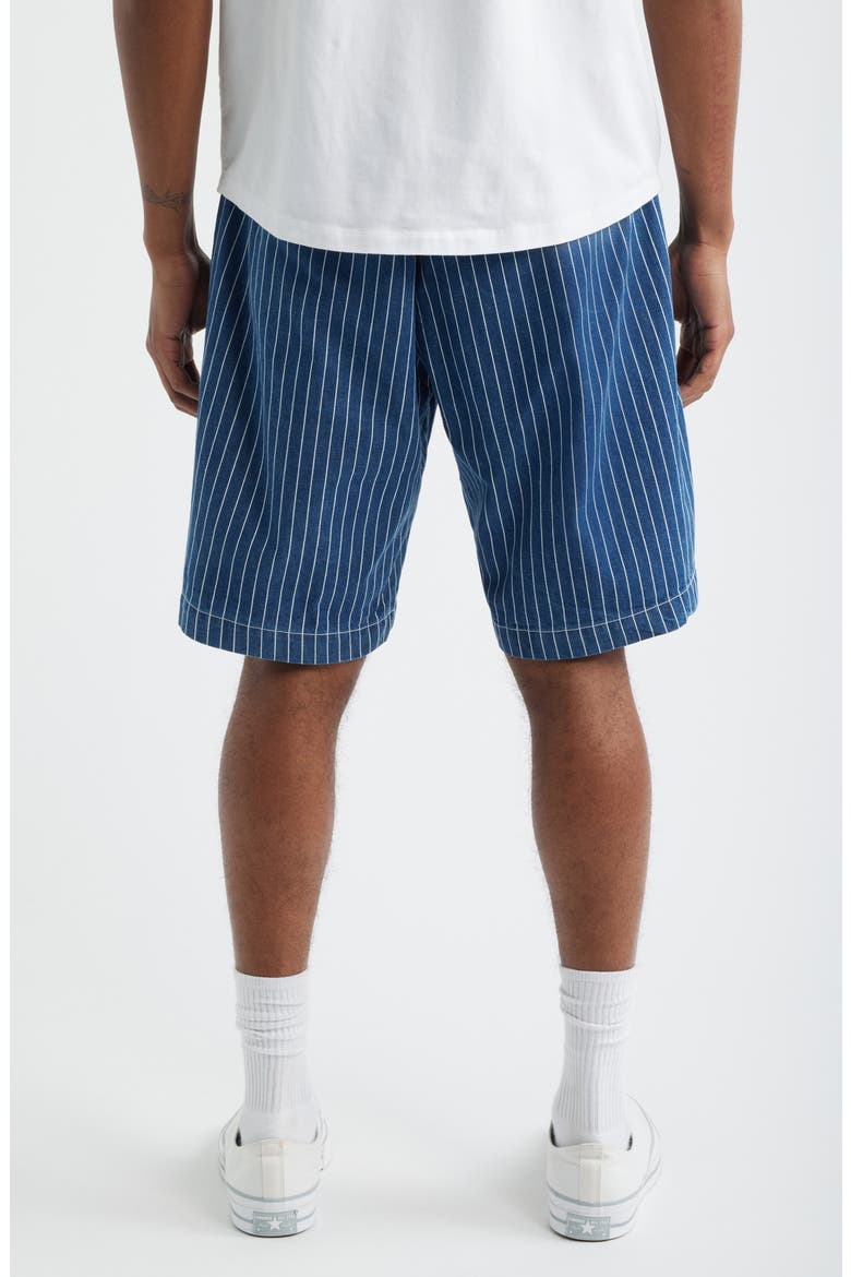 Part Timer Organic Cotton Pinstripe Shorts, Alternate, color, NAVY STRIPE