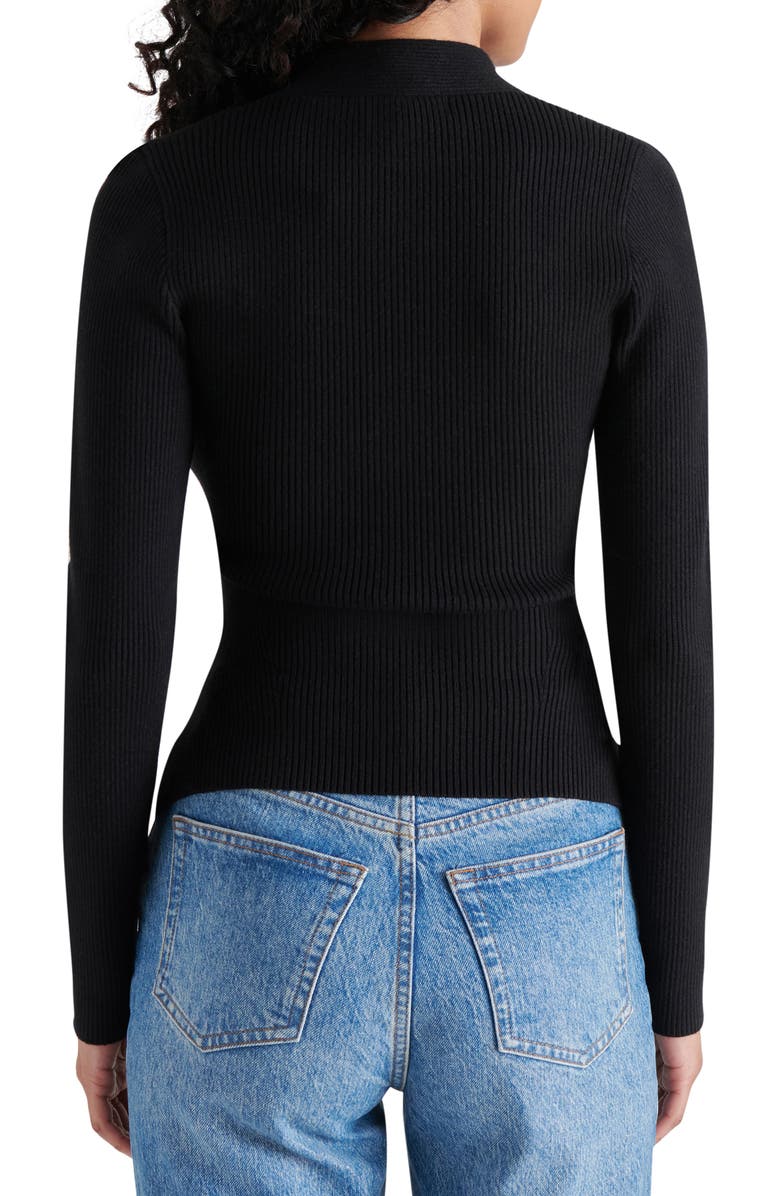 Steve Madden Francesco Crossover Rib Sweater, Alternate, color,