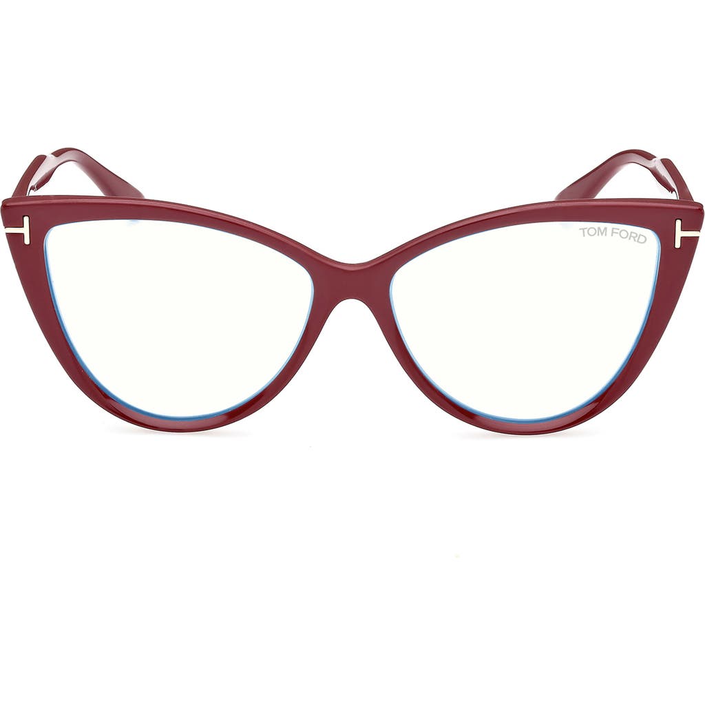 Tom Ford 56mm Blue Light Blocking Glasses In Pink