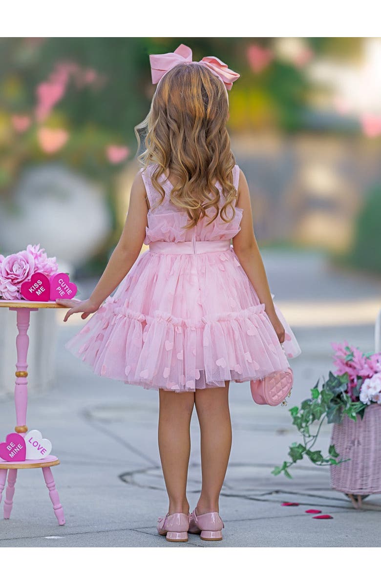 Mia Belle Girls Girls Sweetheart Chic Fanned Tulle Dress, Alternate, color, Pink