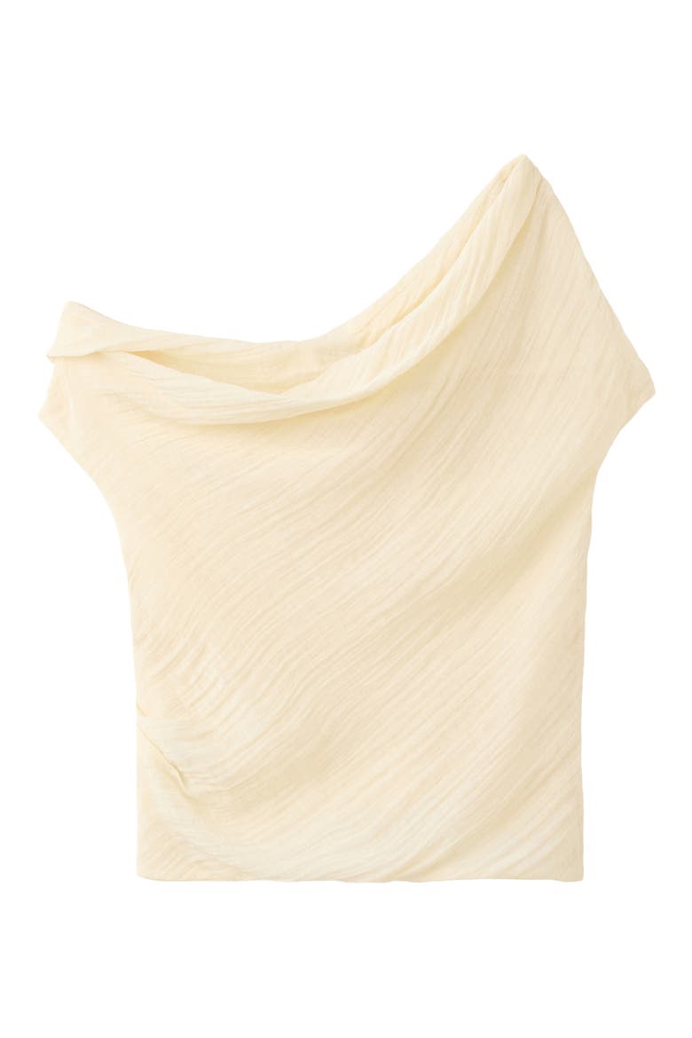 Texture Drape One-Shoulder Top, Alternate, color, ECRU