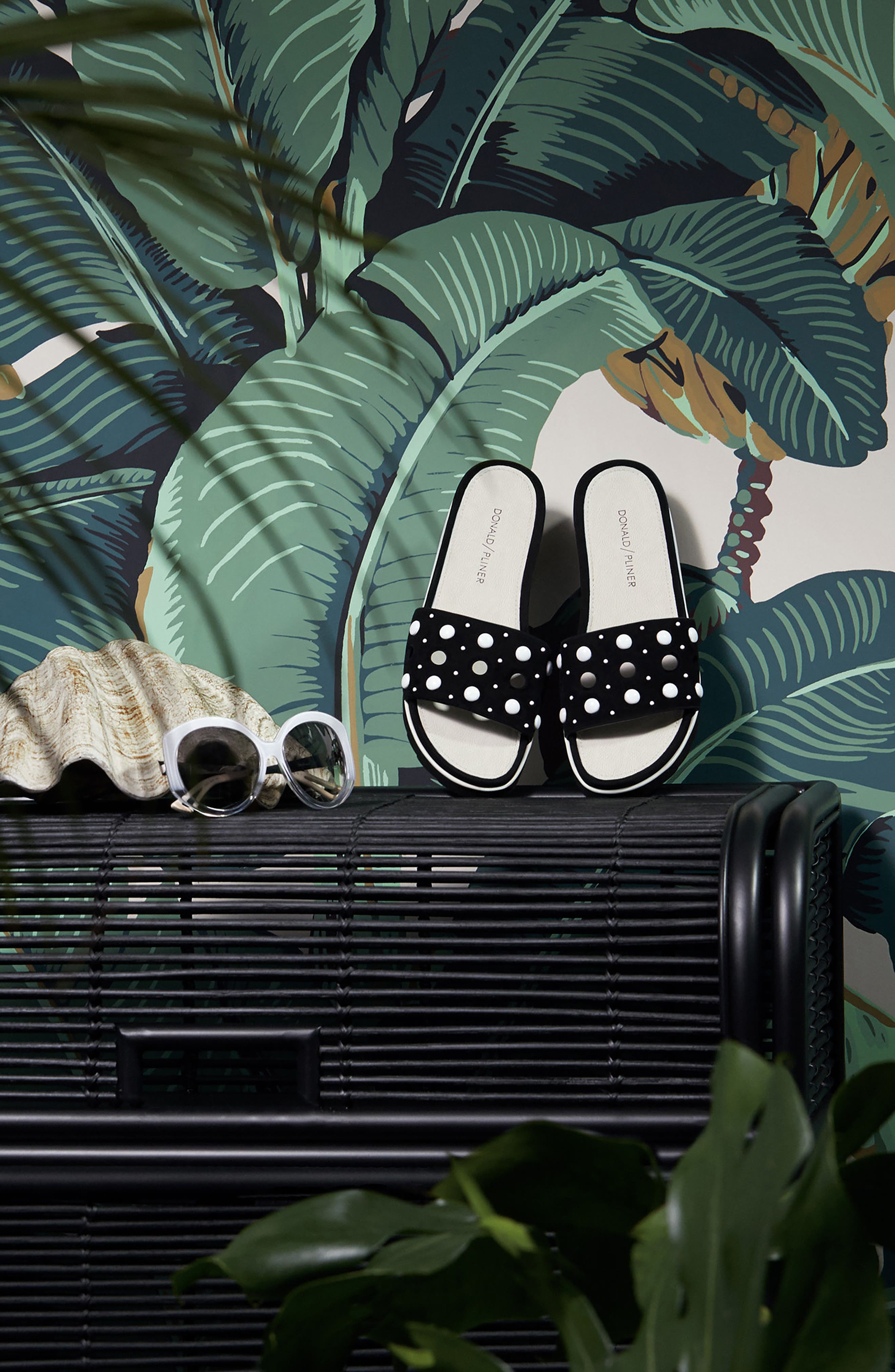 Cava Slide Sandal, Alternate, color, BLACK SUEDE
