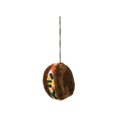 Wool Felt Baked Potato Ornament, Multicolor