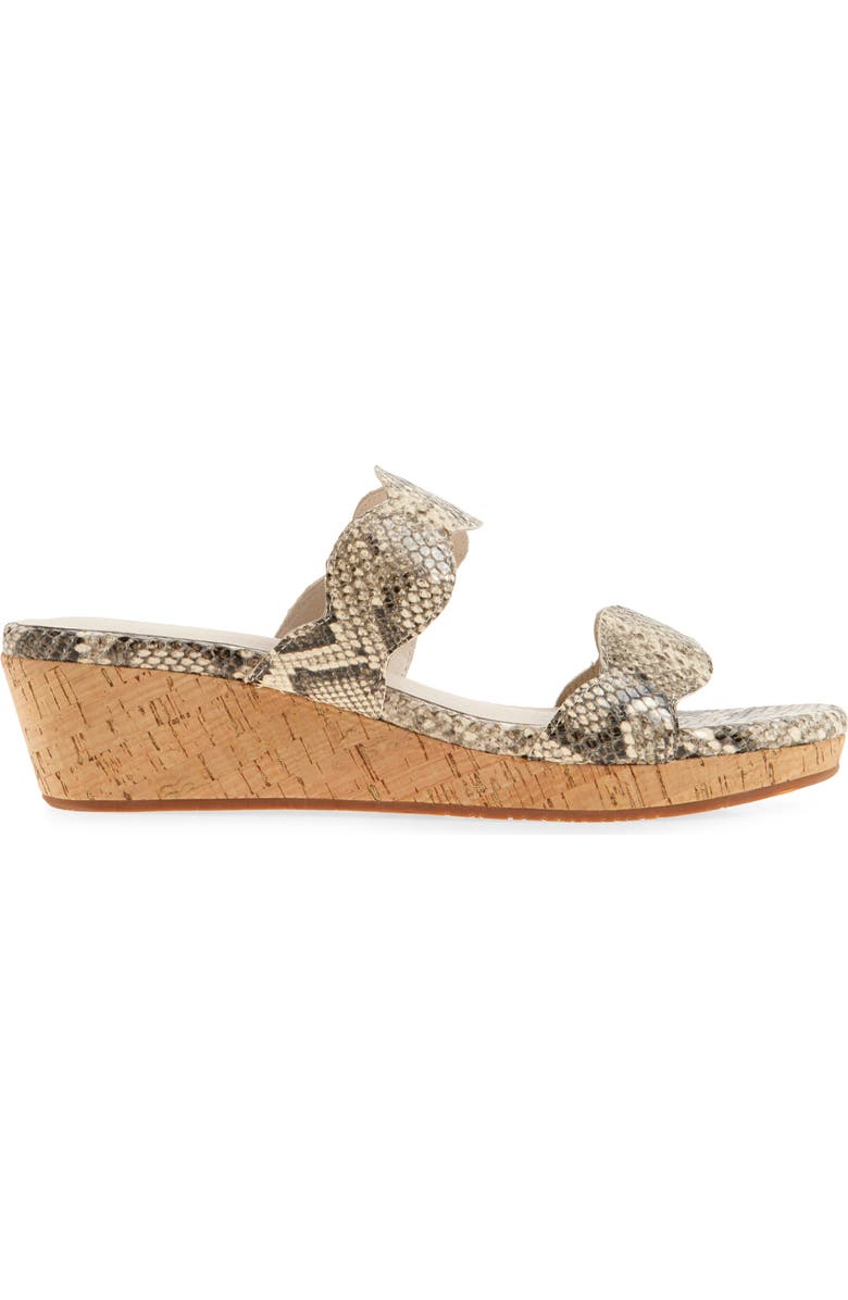 Chocolat Blu Fira Platform Wedge Slide Sandal, Alternate, color, Natural Embossed Snake
