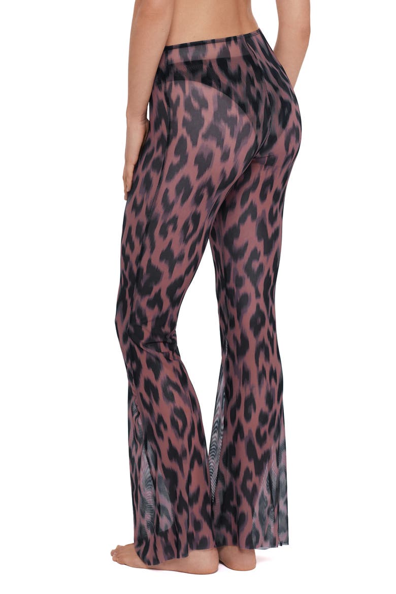 Mesh Adjustable Flare Leg Cover-Up Pants, Alternate, color, NATURAL