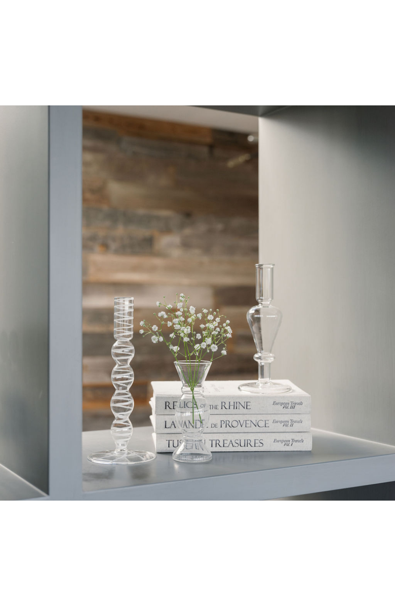 CG Hunter Etched Borosilicate Glass Bud Vases, Alternate, color, Smoke