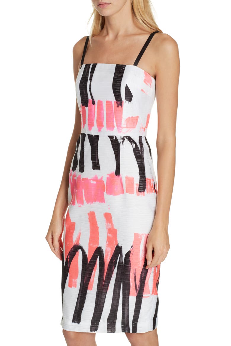 Print Pencil Dress, Alternate, color, MULTI