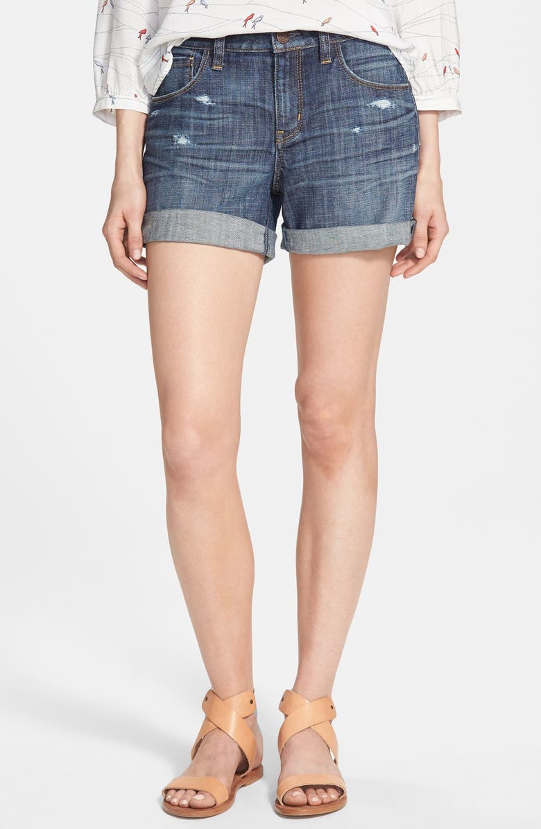 Treasure & Bond Treasure&Bond Cuffed Denim Boyfriend Shorts, Main, color,