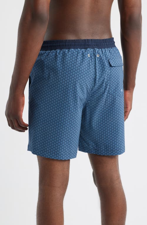 Stone Rose Medallion Geo Print Swim Trunks