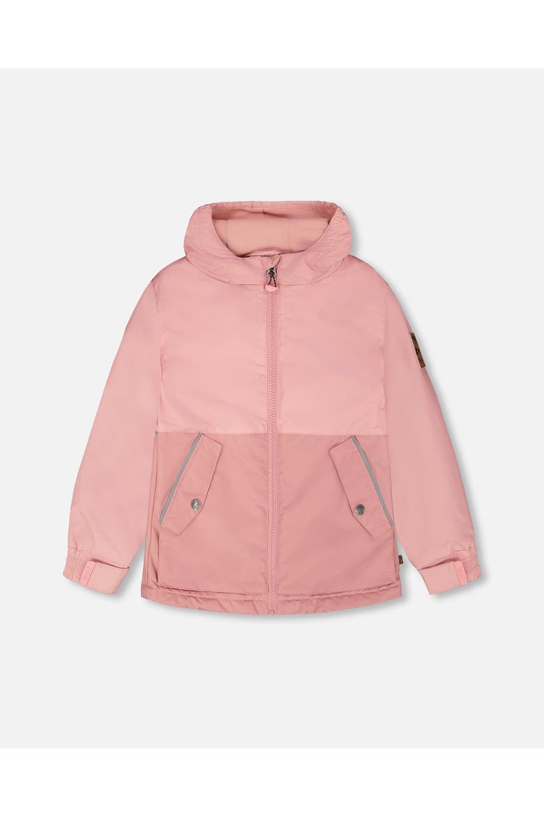 Girl Mid-Season Flap Pockets Jacket in Recycled Polyester, Main, color, Light Pink