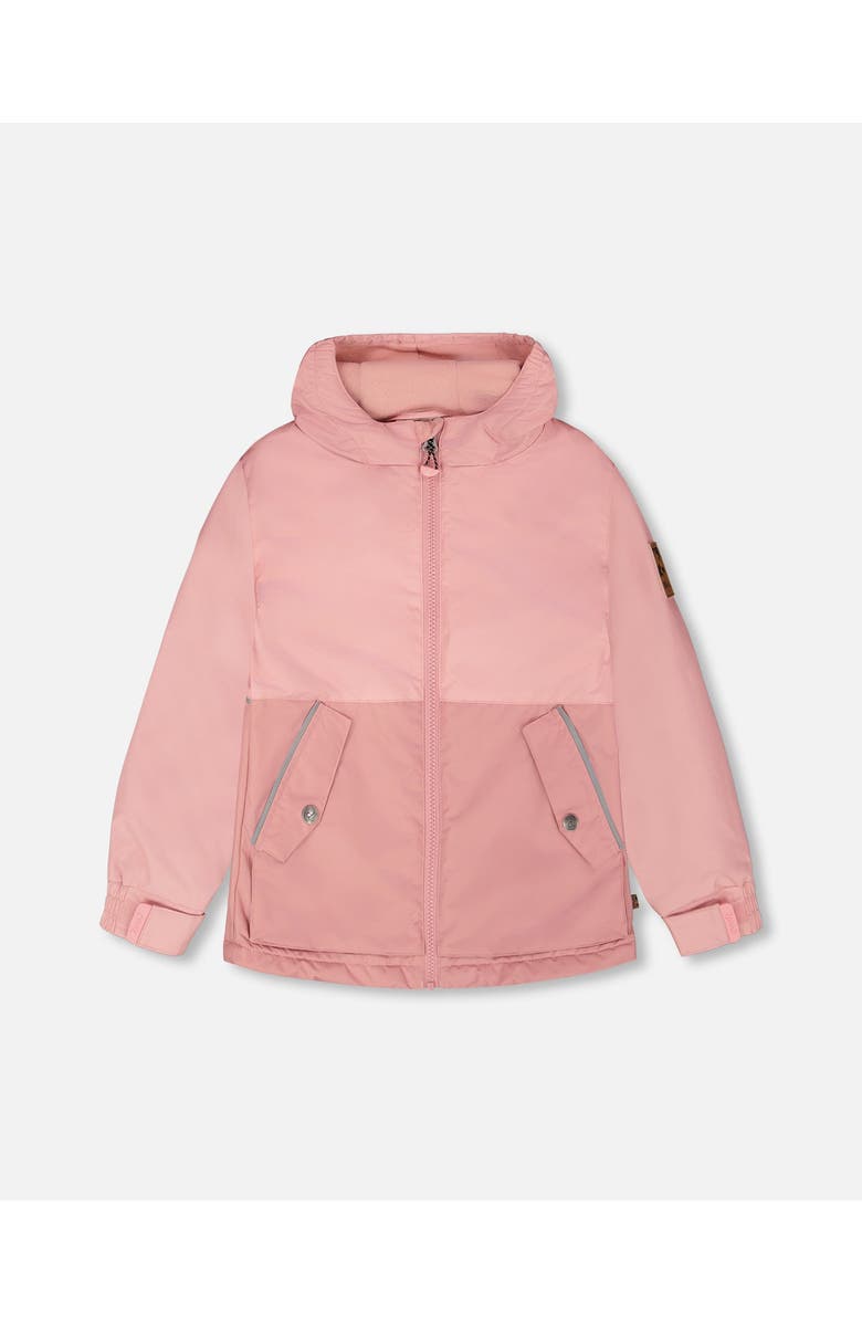 Deux par Deux Girl Mid-Season Flap Pockets Jacket in Recycled Polyester, Main, color, Light Pink