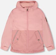 Deux par Deux Girl Mid-Season Flap Pockets Jacket in Recycled Polyester