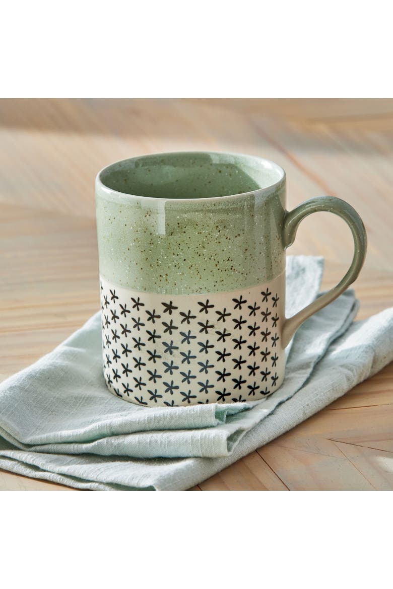 Emery Mug Green Multi Stoneware Everyday, Alternate, color, Green