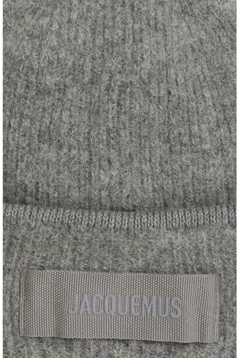 Le Bonnet Grosgrain Alpaca & Wool Blend Beanie, Alternate, color, DARK GREY