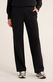 Zella Cozy Scuba Knit High Waist Straight Leg Pants