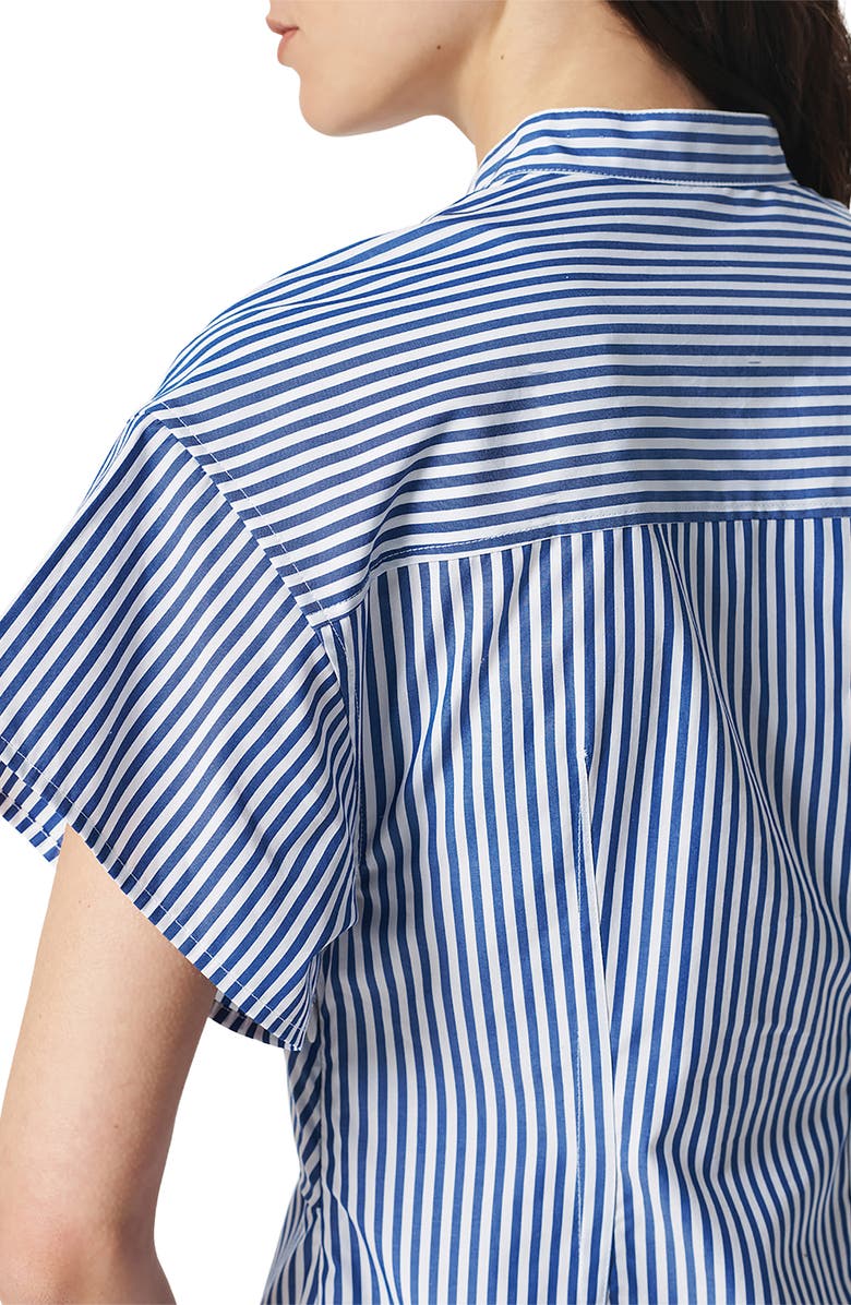 rag & bone Gretchen Stripe Poplin Shirtdress, Alternate, color, Navy Stripe