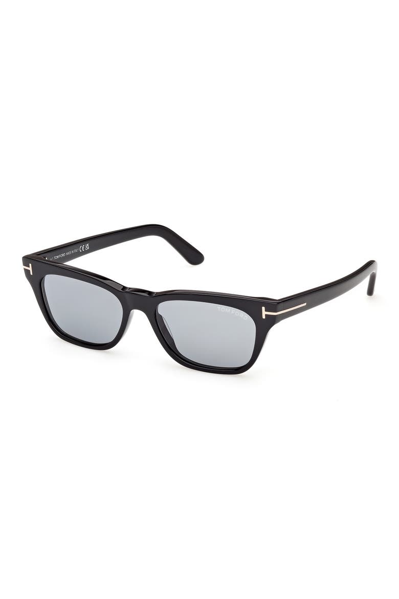53mm Rectangular Sunglasses, Alternate, color, BLACK/ OTHER / SMOKE
