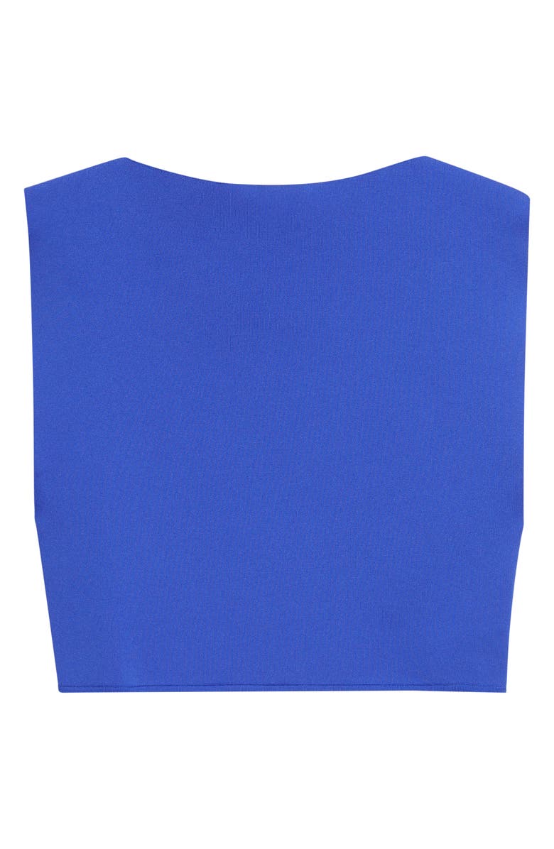 Jil Sander Technical Crop Boat Neck Sweater, Alternate, color, Bluebell
