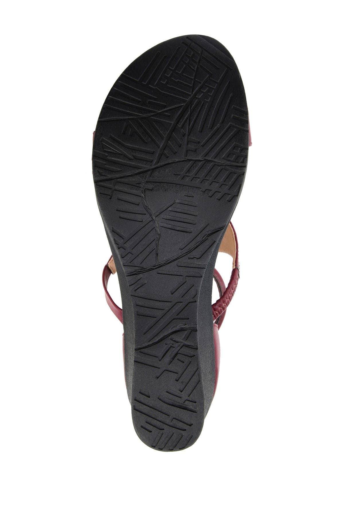 JOURNEE Trayle Wedge Sandal, Alternate, color, WINE