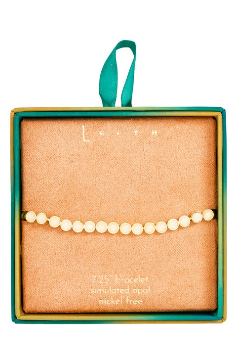 Faux Opal Tennis Bracelet