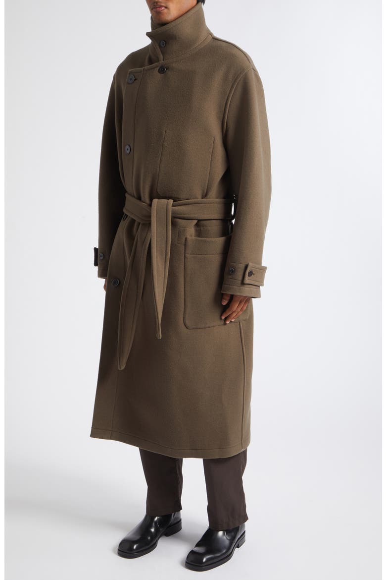 Lemaire Double Face Wool Wrap Coat (Men) | Nordstrom