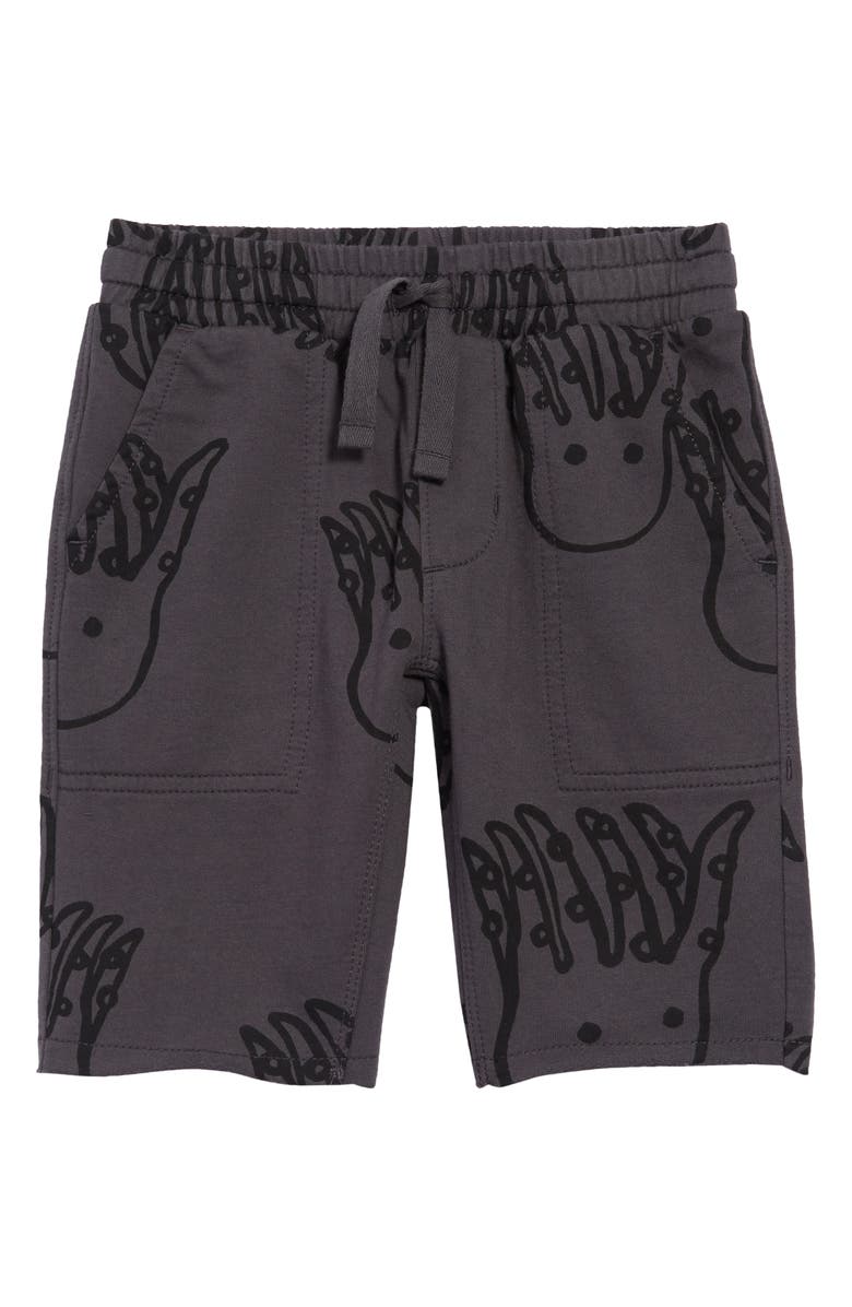 Tea Collection Printed Knit Gym Shorts, Main, color,