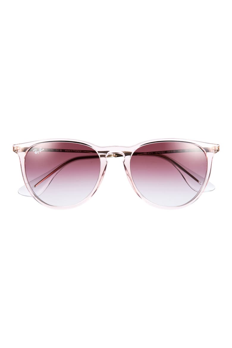 Erika 54mm Gradient Phantos Sunglasses, Main, color, TRANSPARENT PINK / CLEAR
