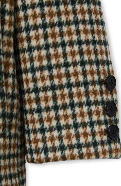 Reiss Kids' Region Check Wool Blend Car Coat In Multi