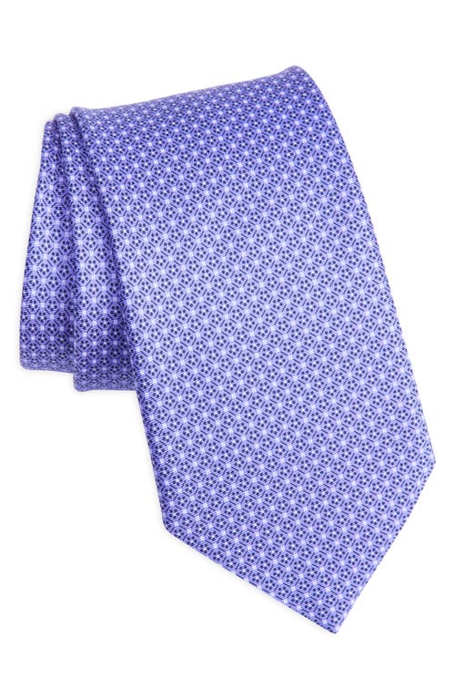 ZEGNA TIES Micro Floral Silk Tie in Purple 