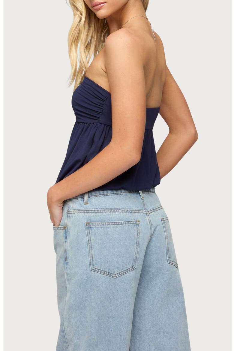 Yury Strapless Bubble Top, Alternate, color, NAVY