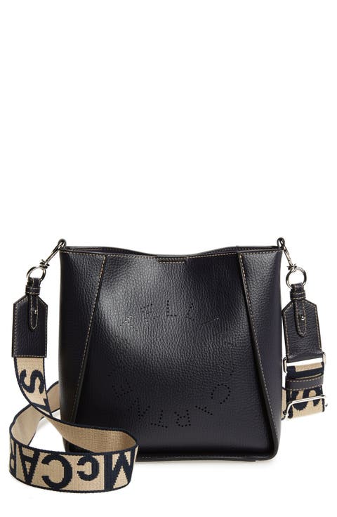 Perforated Logo Mini Faux Leather Crossbody Bag