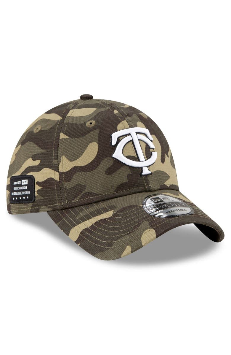 New Era Men's New Era Camo Minnesota Twins 2021 Armed Forces Day 9TWENTY Adjustable Hat, Main, color, 