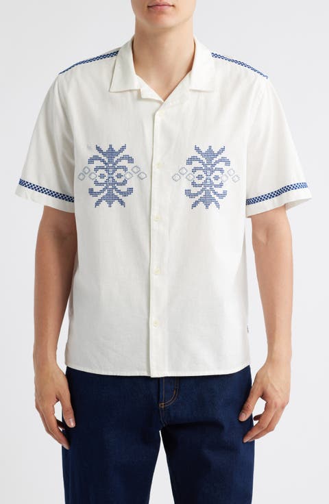 Didcot Crest Motif Short Sleeve Camp Shirt