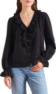 Paneros Clothing Long Sleeve Chloe Swiss Dot Ruffle Shirt