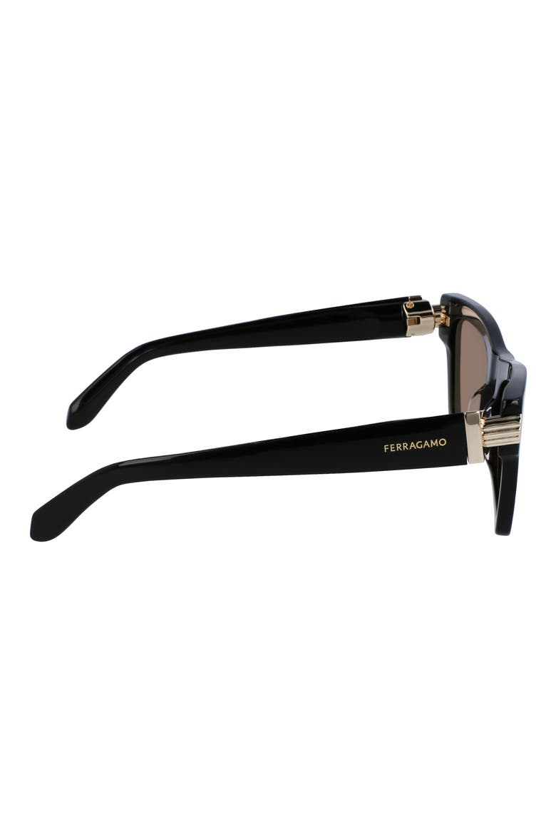 Prisma 52mm Rectangular Sunglasses, Alternate, color, BLACK/ GOLD