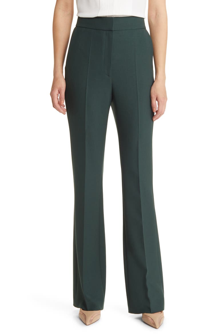 Tanorda High Waist Flare Pants, Main, color, COURT GREEN