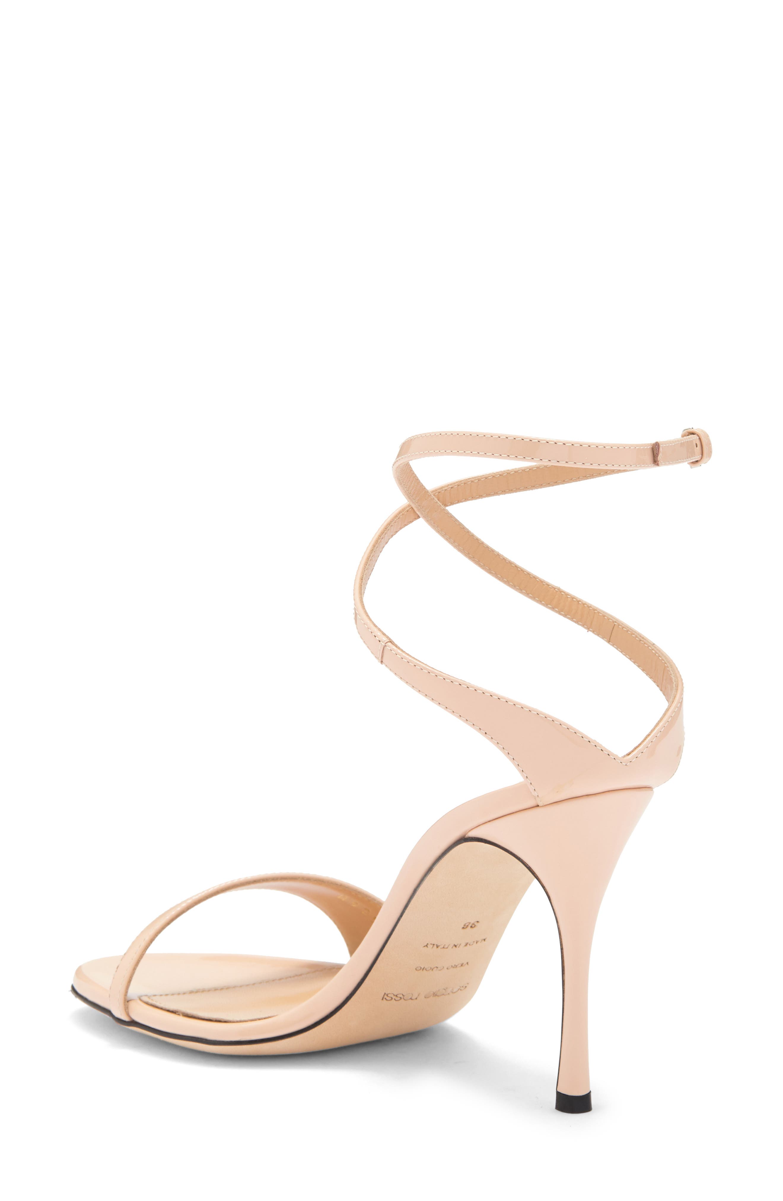 Sergio Rossi Ankle Wrap Sandal, Alternate, color, 