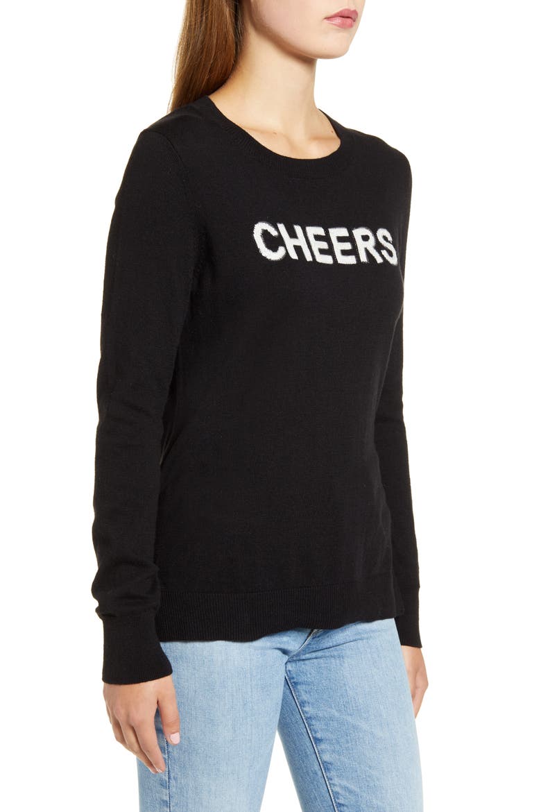 Sequin Cheers Sweater, Alternate, color, RICH BLACK