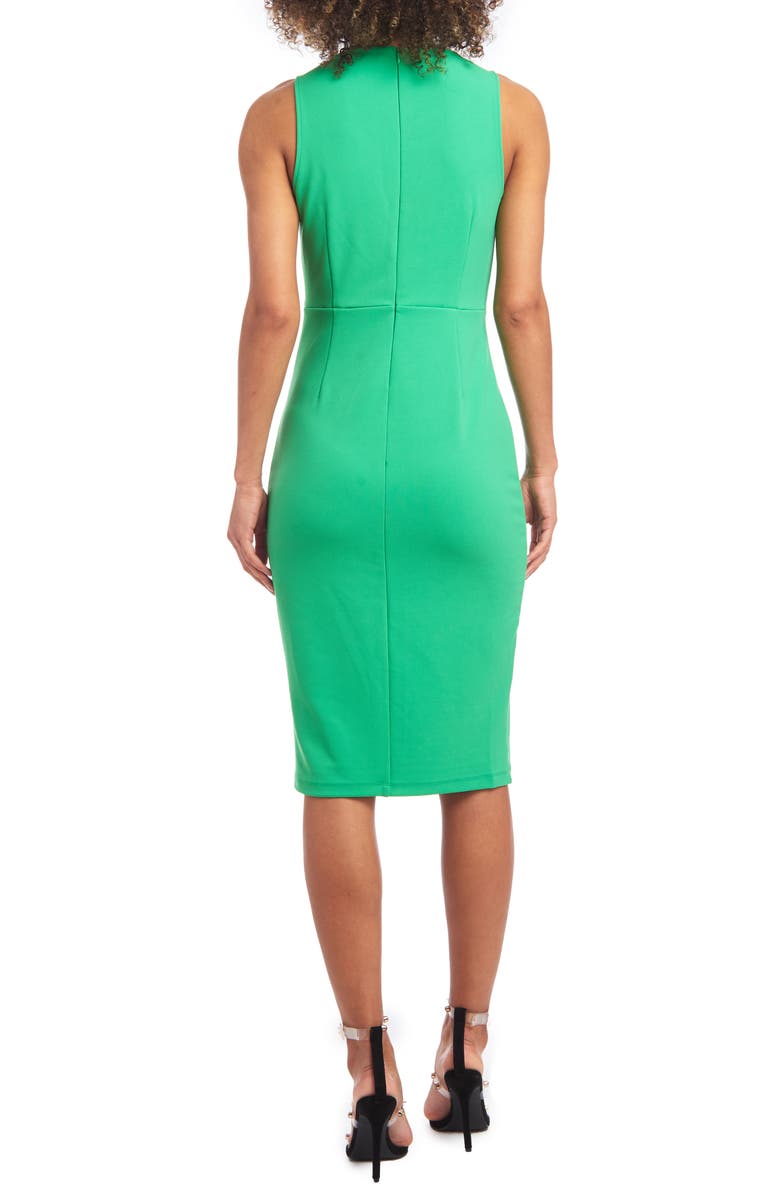 Christian Siriano Pleat Front Sleeveless Sheath Dress, Alternate, color,