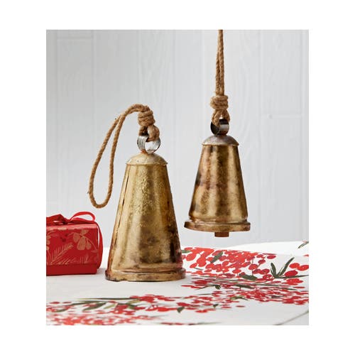 Tag Herie Bell Extra Large Decorative Object Antique Brass Gold In Gold