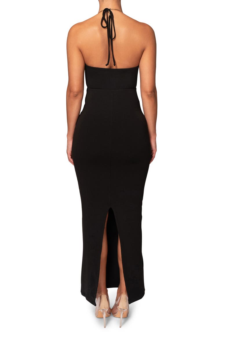 Secret Bloom Maxi Dress, Alternate, color, BLACK